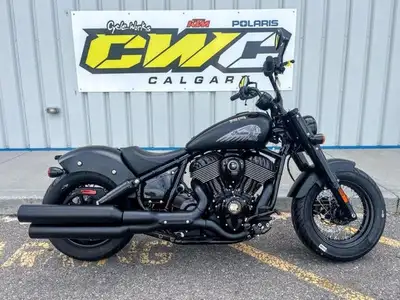 CALL OR TEXT 403-230-1920, SUPPLIES LIMITED! 2025 Indian Motorcycle Chief Bobber Dark Horse Black Sm...