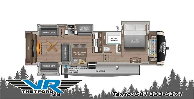 2025 JAYCO Eagle Fifth Wheels 335RDOK in RVs & Motorhomes in Thetford Mines - Image 2
