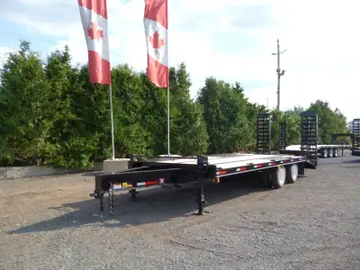 Miska Tandem Dually Equipment Floats 102in.x20'+5' Beavertail Deckover Call or Visit miskatrailers.c...