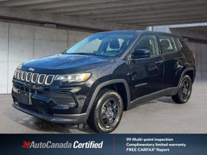 2022 Jeep Compass Sport | 2.4L | Heated Seats | Cloth | Carplay | FWD | 8.4-Inch Display | No Accidents | Low KMs!