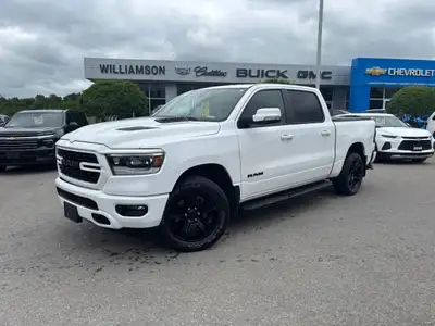 Recent Arrival!2022 Bright White Clearcoat Ram 1500 SportBluetooth Audio | Back-Up Camera | Leather...
