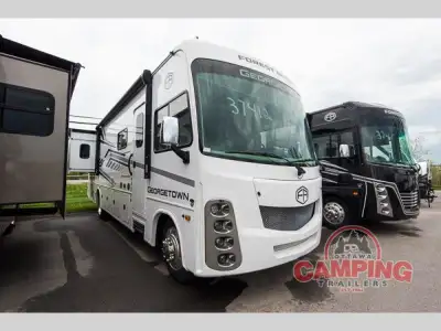 Forest River Georgetown 3 Series Class A gas motorhome 32A3 highlights: Rear Private Bedroom Passeng...