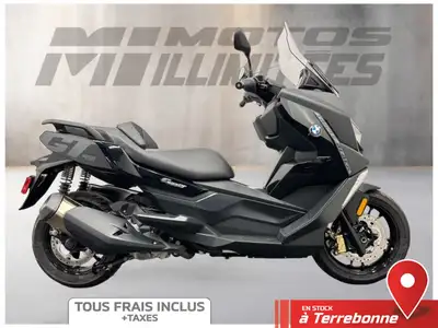 BMW C400GT 2023 Noir 4518 km au compteur. Motos Illimitées Terrebonne. Prix de vente inclus les frai...