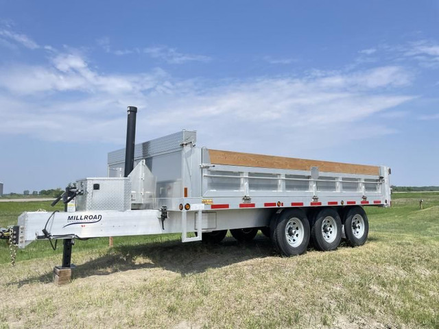 2022 Millroad 8' x 16' Dump Trailer 21K Base in Cargo & Utility Trailers in Portage la Prairie - Image 3