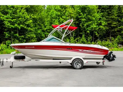 US-SERR1289F405 Toit bimini, Tour de wakeboard, Tapis amovible, Profondimètre, Système de son, Suppo...