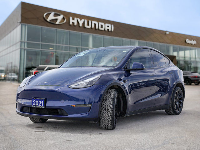 2021 Tesla Model Y Long Range AWD | White Leather | Fast in Cars & Trucks in Guelph - Image 3
