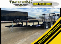 New 7x14' Tube Top Utility Trailer, 7000# GVWR, Ramp Gate +more