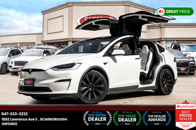 2022 Tesla Model X PLAID AWD | 6 PASS | 1,020 HP | WHITE INT | Y in Cars & Trucks in City of Toronto