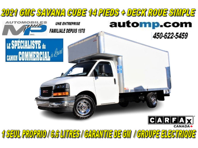  2021 GMC Savana Cargo Van CUBE 14 PIEDS DECK 6.6 LITRES ROUE SI in Cars & Trucks in Laval / North Shore