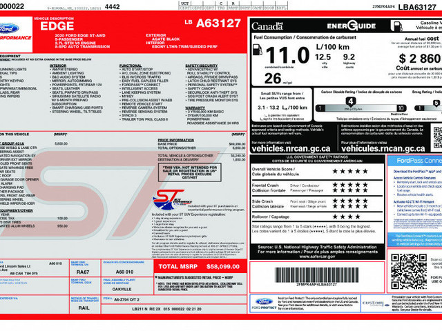 2020 Ford Edge ST in Cars & Trucks in St. Albert - Image 4