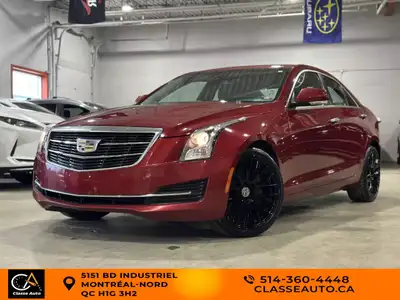 2018 Cadillac ATS/AWD/2.0T/CUIR/TOIT/CAMERA/MAGS/CARPLAY/GPS/DEMARR!!! 5151 BOULEVARD INDUSTRIEL,MON...