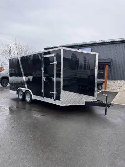Grand River Trailer Sales Cargo trailer 8.5x16+Vee Contractor grade frame, 7.6FT interior height ram...