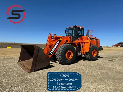 1 Owner, Dealer Maintained 2017 Doosan DL550-5 Wheel Loader Located near Westlock, AB HRS: 3,141 Sca...