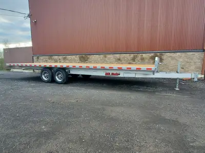 # 2025 All Aluminum 5 Ton 24' Deckover - 2X 5200lb Braked Axles - 2 5/16 Adjustable Coupler with Saf...