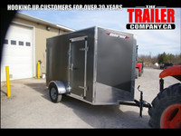 2024 6X10 CARGO TRAILER, SINGLE AXLE, REAR RAMP, 78" RAMP, STEEL