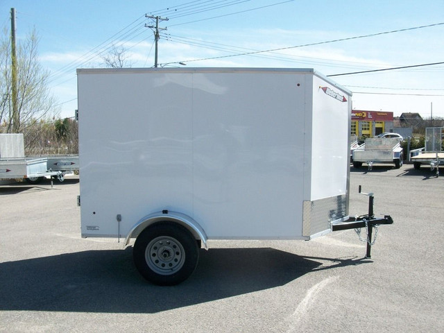  2024 Weberlane CARGO 5' X 8' V-NOSE 1 ESSIEU 2 PORTES CONTRACTE in Travel Trailers & Campers in Laval / North Shore - Image 4
