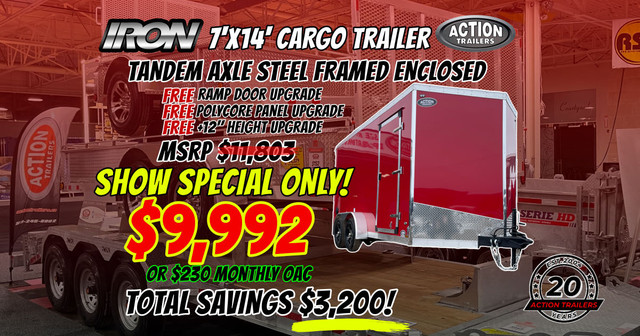 SHOW SPECIAL! PRICE VALID JAN 9-11 ONLY!! in Cargo & Utility Trailers in Hamilton - Image 2