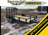 New 6x12' Tube Top Utility Trailer, Spring Assisted Ramp + More