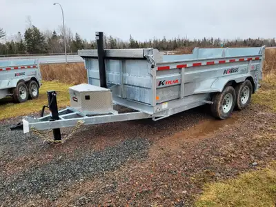 New stock coming soon! 2025 K-Trail 82"x14' Galvanized 14k Dump Trailer. Currently in stock at our T...
