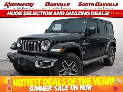 2024 JEEP WRANGLER 4 DOOR SAHARA 4X4 Black Cloth Low Back Bucket Seats 3.6L V6 Engine - 1 Owner No A...