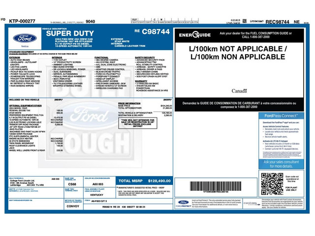 2024 Ford Super Duty F-350 SRW Platinum in Cars & Trucks in Lethbridge - Image 2