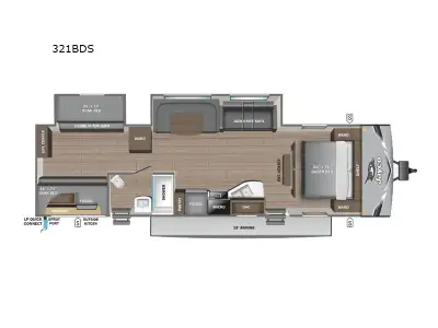 Jayco Jay Flight SLX travel trailer 321BDS highlights: Double Slides Outdoor Refrigerator Queen Bed...
