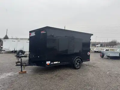 New 2025 6x12 Enclosed Aluminum Trailer -One in stock, Stock#2468 -Rear Ramp -Blackout Package -Rear...