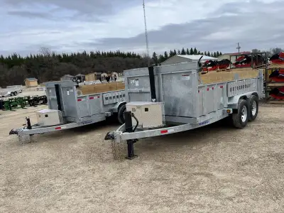 2025 Bearco Galvanized Dump Trailer IN STOCK sizes available 6x10,6x12,80x12 and 80x14 5200lbs and 7...