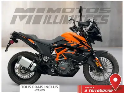 KTM 390 ADVENTURE ABS 2024 Orange et Noir 1580 km au compteur. Motos Illimitées Terrebonne. Prix de...