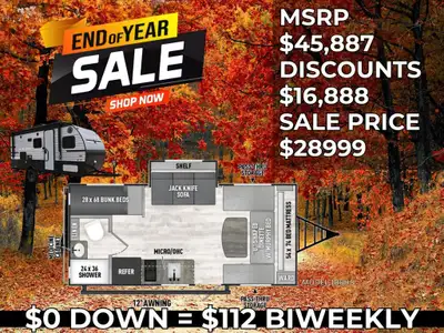 2023 Coachmen 18BHS NEW NON CURRENT CLEAR OUT SALE !!! NEW 2023 Coachmen Viking 18BHS Visit us today...