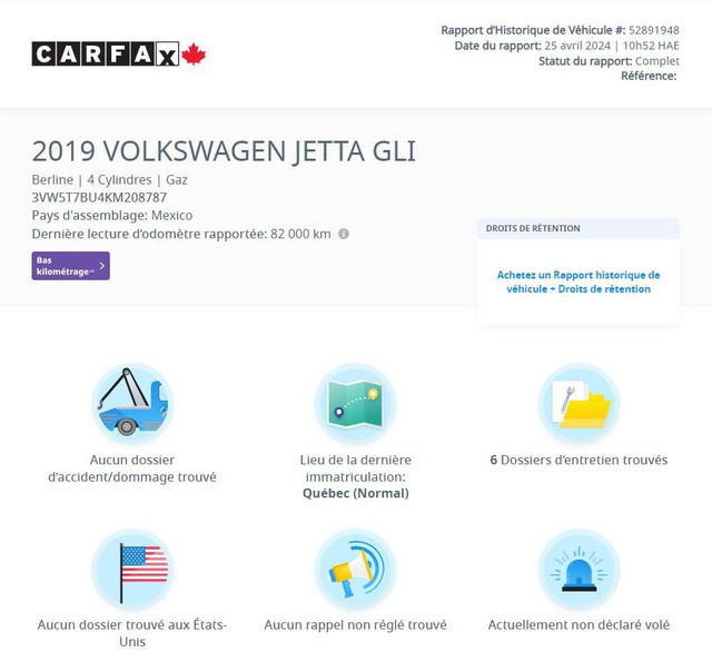 2019 Volkswagen Jetta GLI TOIT | CUIR | CARPLAY | NAV | AUDIO BE in Cars & Trucks in Laval / North Shore - Image 2