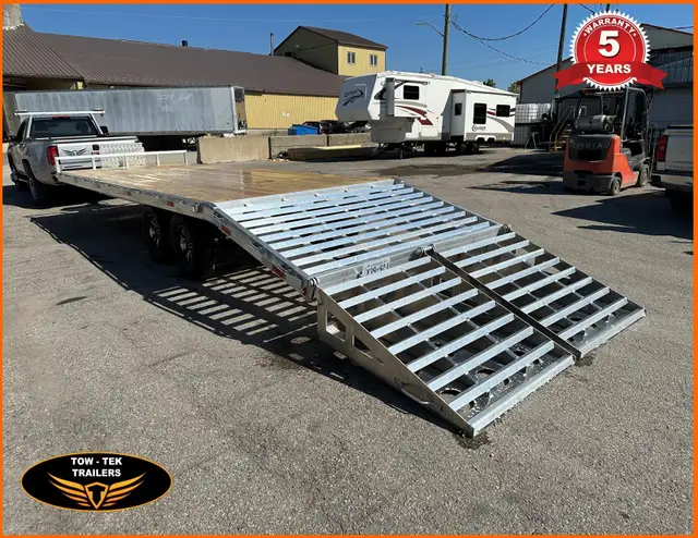 2024-Tow Tek 25' Aluminum deck Over/Flat bed 14K,fold flat ramps in Cargo & Utility Trailers in Mississauga / Peel Region - Image 9
