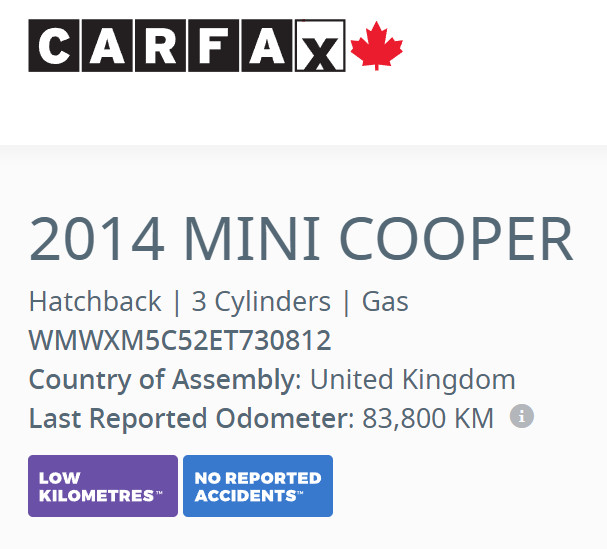 2014 MINI Cooper Hardtop ONE OWNER-ACCIDENT FREE! 83917 KMS! CER in Cars & Trucks in Red Deer - Image 2
