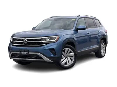 2021 Volkswagen Atlas Highline Blue **LEATHER**, **APPLE CAR PLAY**, **SUNROOF**, **GPS**, ABS brake...