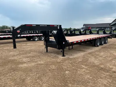 NEW 2025 SWS 8.5 x 30' Gooseneck Trailer Tri Dual Axle 3 x 10,000 lb Axles w/ Electric Brakes all Ax...