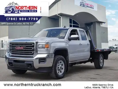 WAS: $28900 NOW: $25900 plus taxes and licensing fees2015 GMC 2500HD 4X4 DOUBLE CAB FLAT BED TRUCK N...