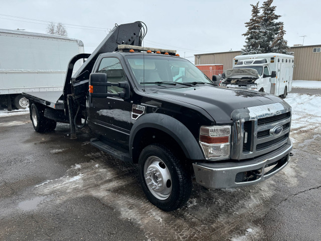 2008 Ford F-550 Super Duty Flat Deck w/ Picker Crane in Cars & Trucks in Calgary - Image 4