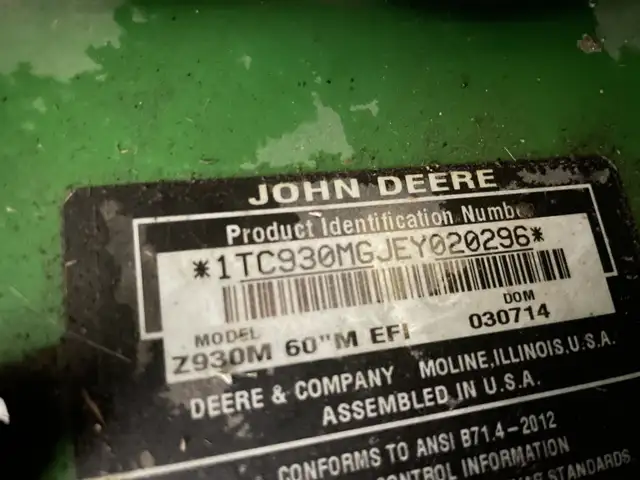 2014 John Deere Z930M Zero-Turn Mower in Farming Equipment in Saskatoon - Image 13