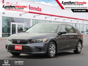 2022 Honda Civic LX | Honda Certified | Remote Start | Heated Seats | Apple Carplay/ Android Auto |