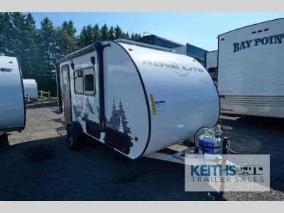 Travel Lite Rove Lite travel trailer 14FD highlights: Sofa Front Dinette Wet Bath Outside Shower You...