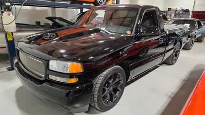 2000 GMC Sierra Regular Cab, Short Box, 4X4. This is one little mean machine! 5.3 LS swapped and wit...