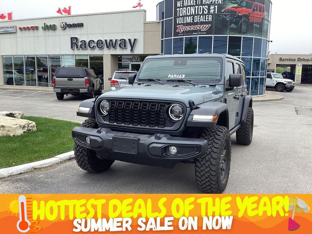 2024 Jeep Wrangler WILLYS | LOW KM | ANVIL | HARDTOP BLACK ++ in Cars & Trucks in Mississauga / Peel Region