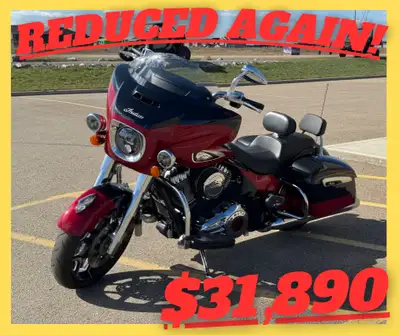 MAJOR PRICE REDUCTION! PAYMENTS AS LOW AS $199 BY-WEEKLY. SELLING HARD TO FIND 2020 INDIAN CHIEFTAIN...