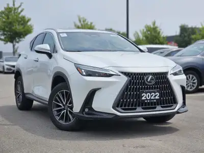 The 2022 Lexus NX NX 350h is presented in pristine white and features an AWD drivetrain, ensuring op...