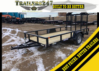 New 6x12' Tube Top Utility Trailer, Spring Assisted Ramp + More