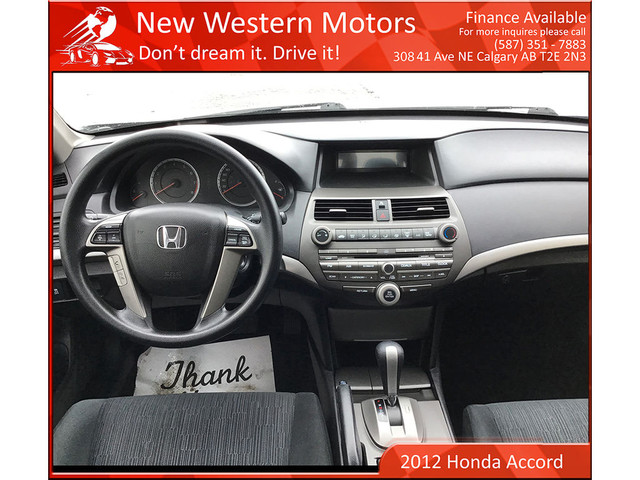  2012 Honda Accord Sedan SE/ LOW KMS/ ACTIVE STATUS! in Cars & Trucks in Calgary - Image 2