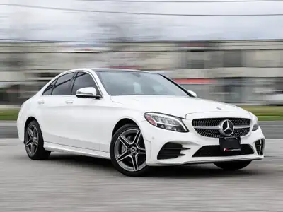 2019 Mercedes Benz C300 White Exterior on Black Interior comes with Navigation, Sunroof, a Clean CAR...