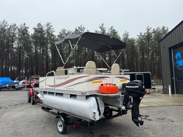 2006 14' STARCRAFT PONTOON 20HP 4-STROKE in Powerboats & Motorboats in Peterborough - Image 3