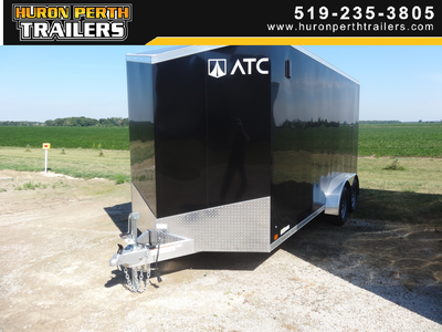 HURON PERTH TRAILERS BLOW OUT SALE!!!! 2023 ATC Raven 7x16+2 Enclosed Aluminum Trailer Black Exterio...