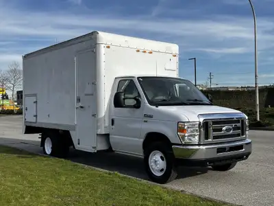 2013 Ford E-450 Cube van with rear work station Overall box Measurements 16' L 7'8in. W 6'8in. H Cer...
